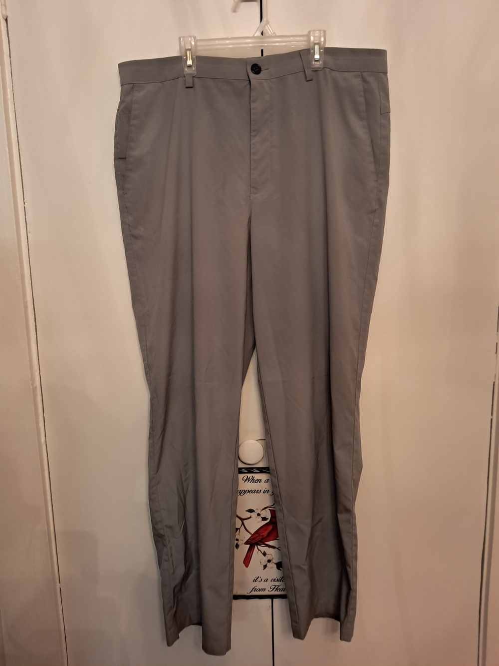 PGA Tour Men's Light Gray Chinos